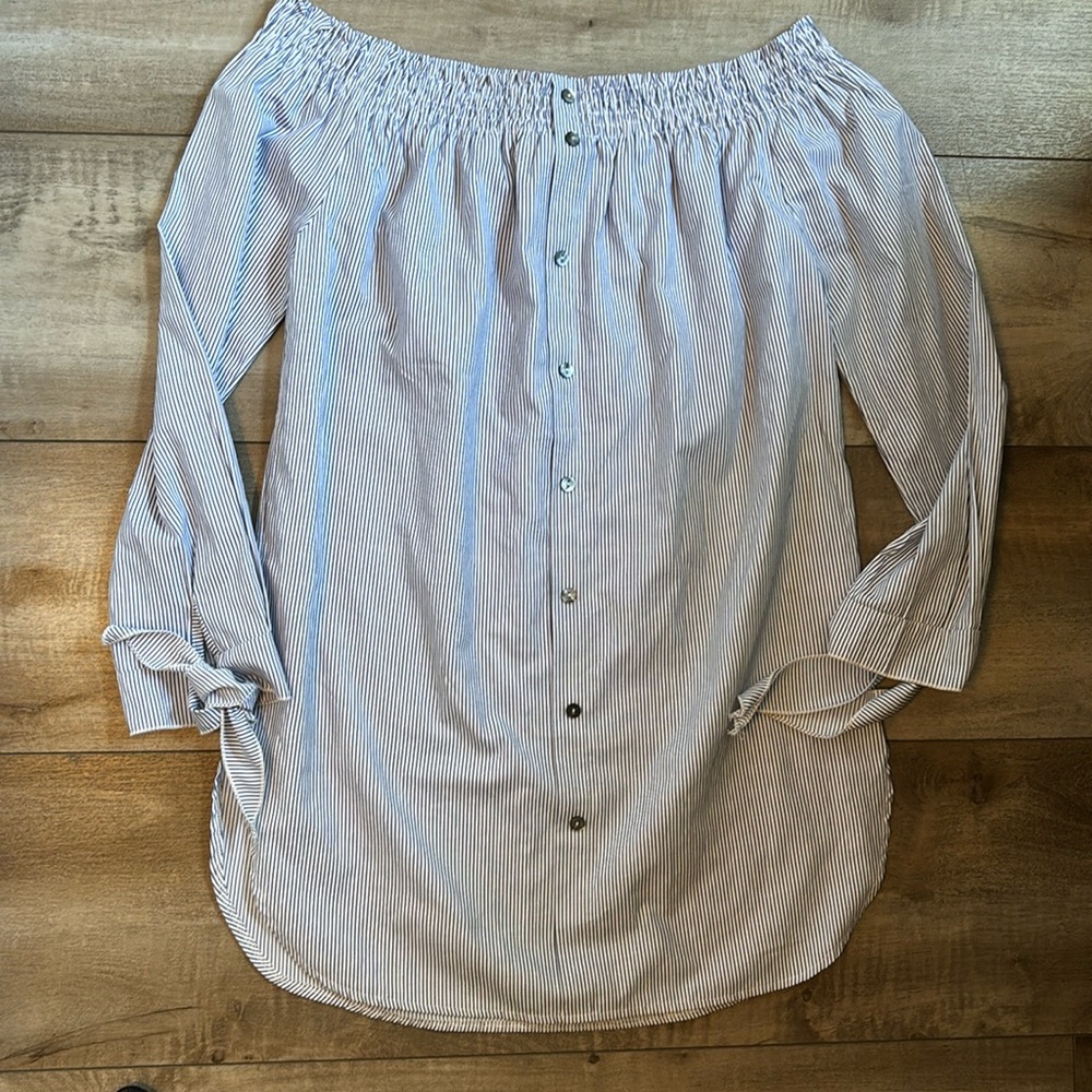 Molly Bracken off the shoulder striped tunic - Picture 3 of 7
